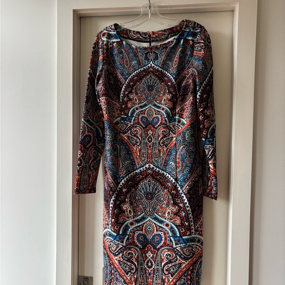 Elegant Multicolor Patterned Dress